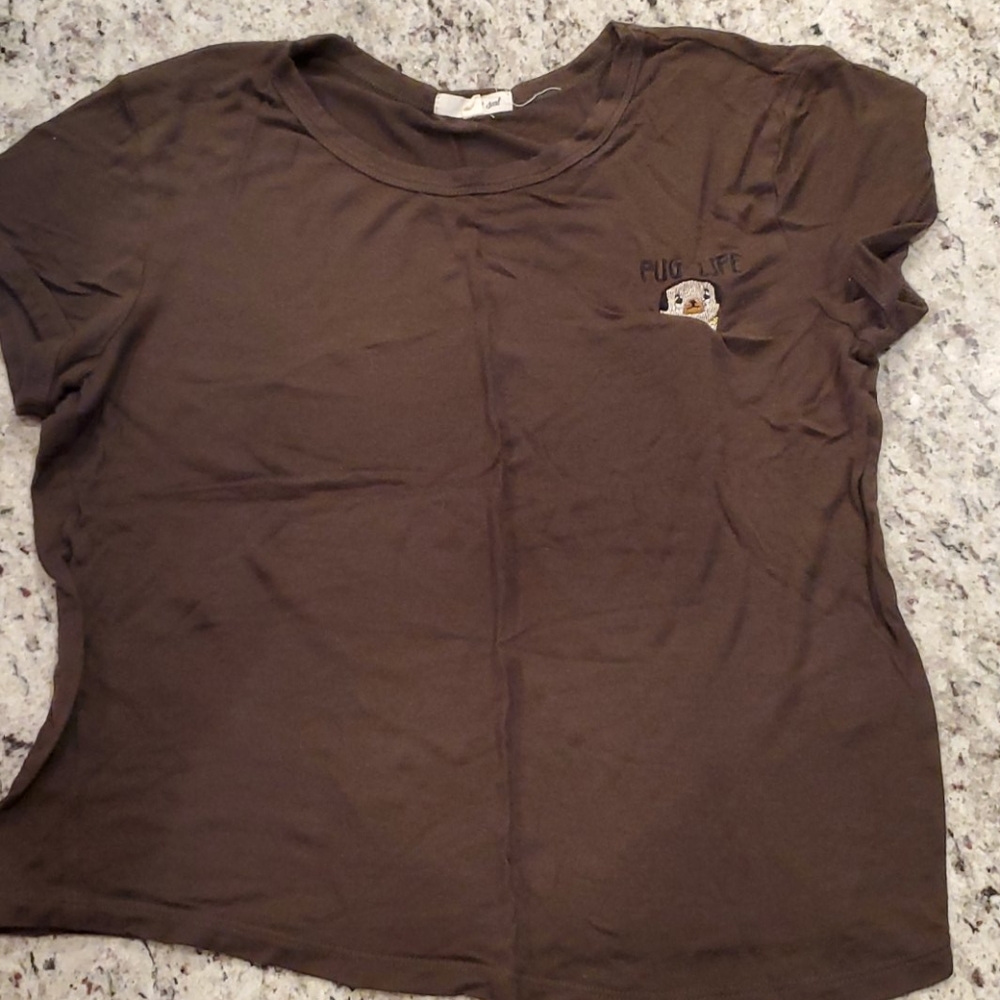 Pug life cropped short sleeve